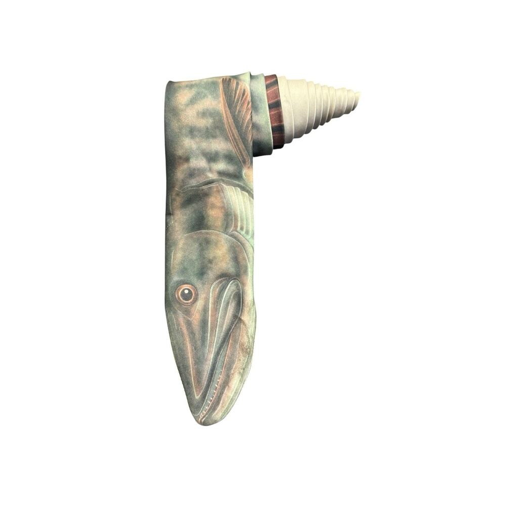 Vintage 1986 Ralph Marlin Muskie Fish Novelty Necktie Polyester
